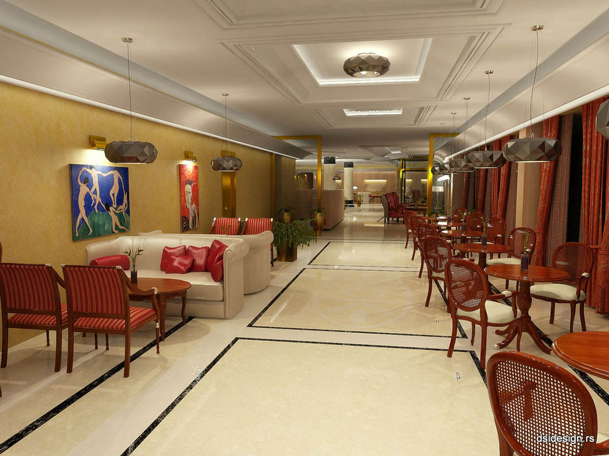 Hotel 3D vizuealizacija enterijera